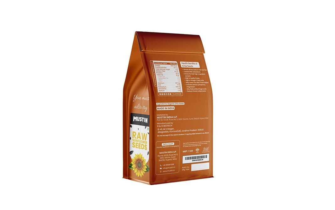 Mustin Raw Chia Seeds    Pack  330 grams
